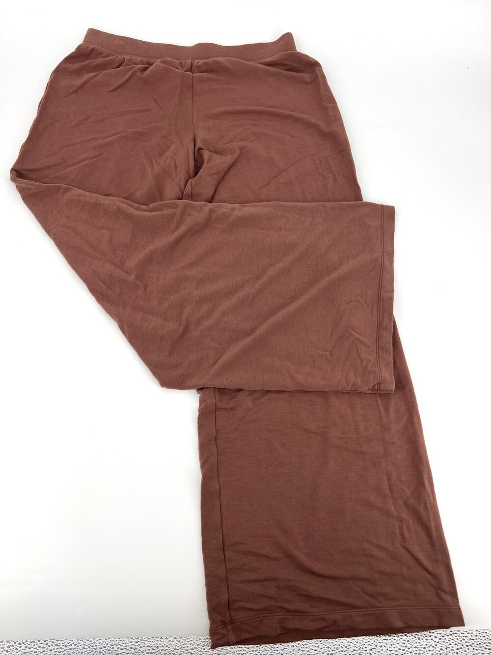 Eberjey Anthropologie Womens Wide Leg Lightweight Chocolate Pants Size L
